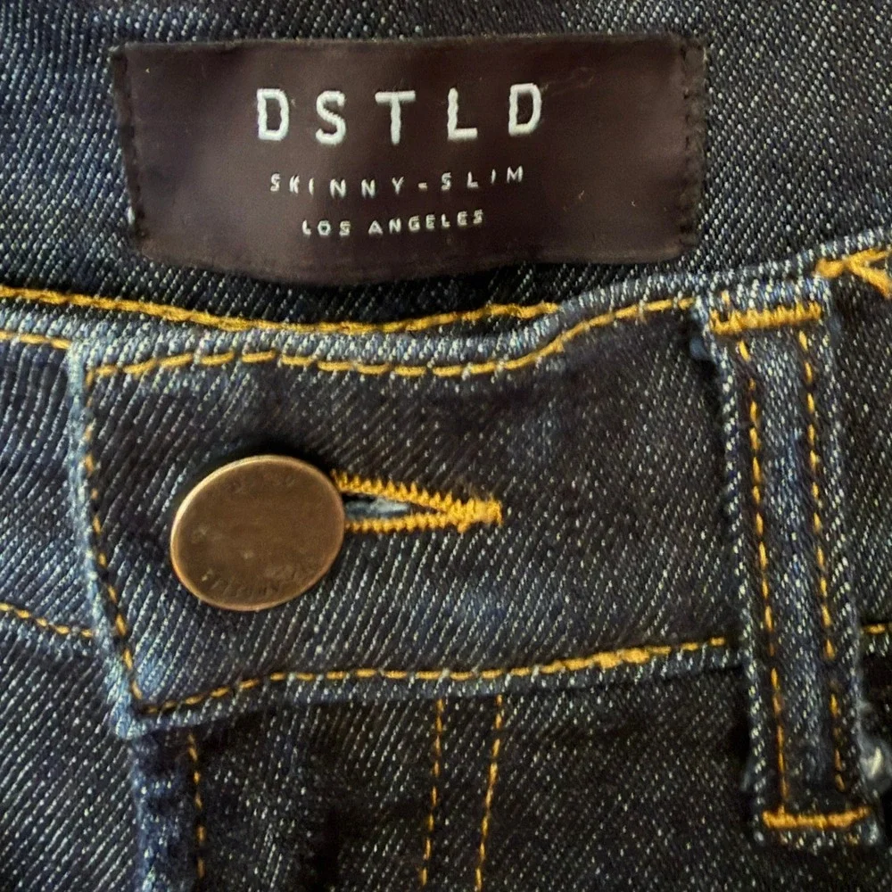 DSTLD Men's Skinny Slim Jeans in Dark Worn Wash 32X34‎